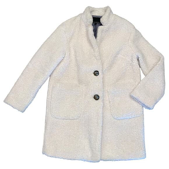 Banana Republic Cream Sherpa Coat - Picture 2 of 12